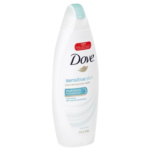 Image for Dove Body Wash, Nourishing, Sensitive Skin, Unscented,12oz from ADZEMA PHARMACY