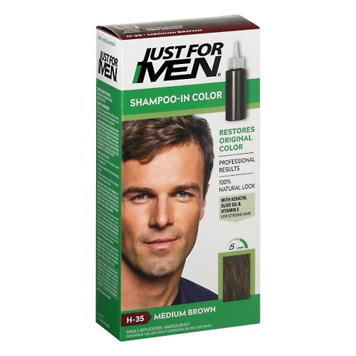 Image for Just For Men Shampoo-In Color, Medium Brown H-35,1ea from ADZEMA PHARMACY