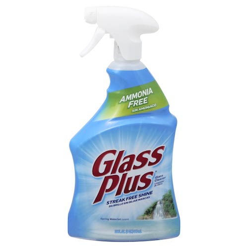 Image for Glass Plus Glass Cleaner, Spring Waterfall Scent,32oz from ADZEMA PHARMACY