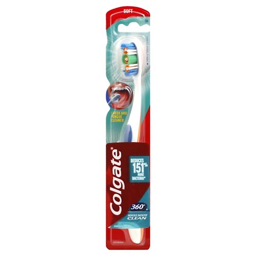 Image for Colgate Toothbrush, 360 Degrees, Whole Mouth Clean, Soft,1ea from ADZEMA PHARMACY