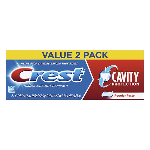Image for Crest Toothpaste, Fluoride Anticavity, Cavity Protection, Regular Paste,2ea from ADZEMA PHARMACY