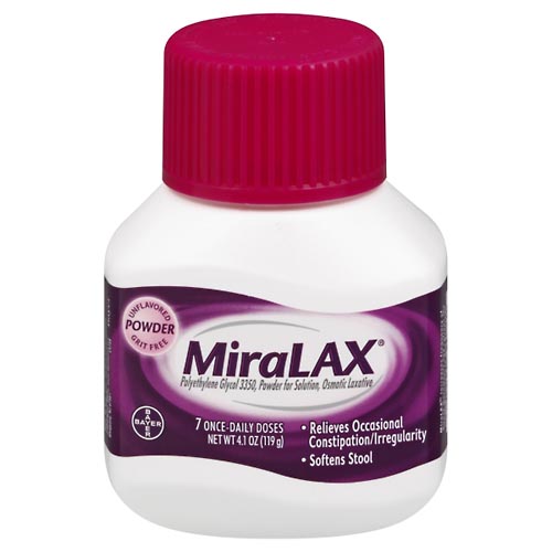 Image for Miralax Osmotic Laxative, Unflavored, Powder,4.1oz from ADZEMA PHARMACY