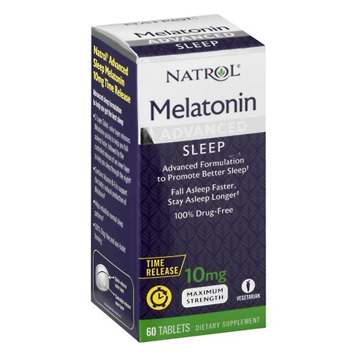 Image for Natrol Melatonin, Advanced Sleep, Maximum Strength, 10 mg, Tablets,60ea from ADZEMA PHARMACY