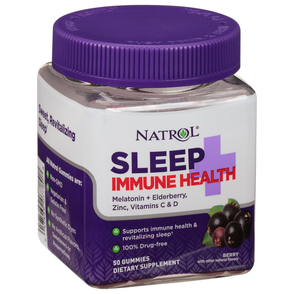 Image for Natrol Sleep + Immune Health, Gummies, Berry,50ea from ADZEMA PHARMACY