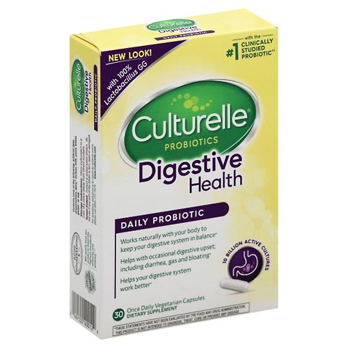 Image for Culturelle Probiotics, Daily, Digestive Health, One Daily Vegetarian Capsules,30ea from ADZEMA PHARMACY