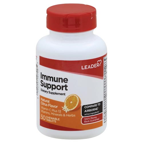 Image for Leader Immune Support, Natural Citrus Flavor, Chewable Tablets,50ea from ADZEMA PHARMACY