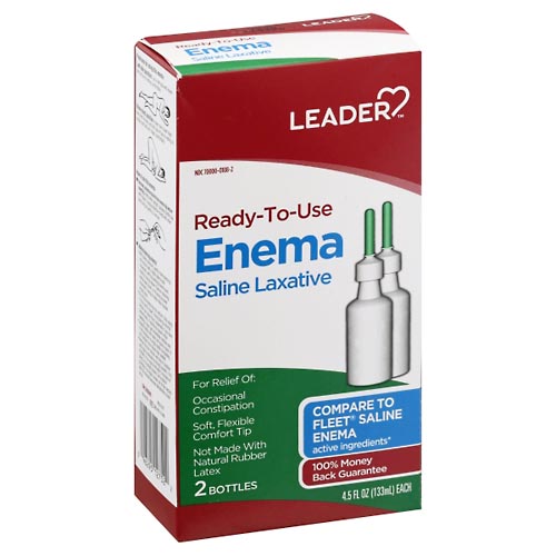 Image for Leader Enema, Saline Laxative, Ready-to-Use,4.5oz from ADZEMA PHARMACY