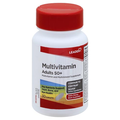 Image for Leader Multivitamin, Adults 50+, Caplets,30ea from ADZEMA PHARMACY