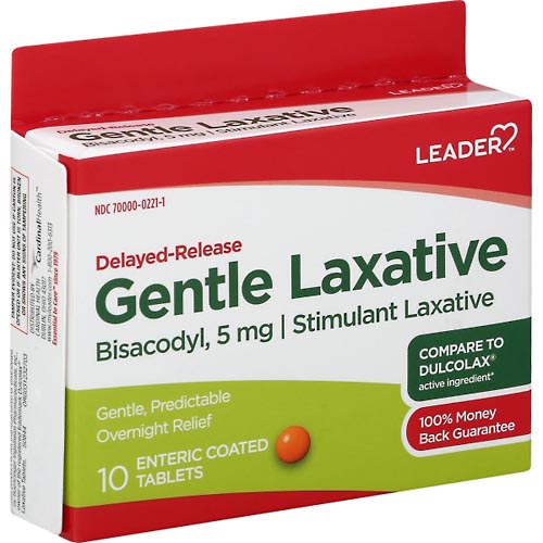 Image for Leader Gentle Laxative, Delayed-Release, Enteric Coated Tablets,10ea from ADZEMA PHARMACY