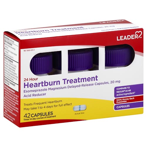 Image for Leader Heartburn Treatment, 24 Hour, Capsules,42ea from ADZEMA PHARMACY