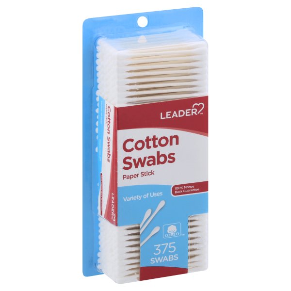 Image for Leader Cotton Swabs, Paper Stick,375ea from ADZEMA PHARMACY