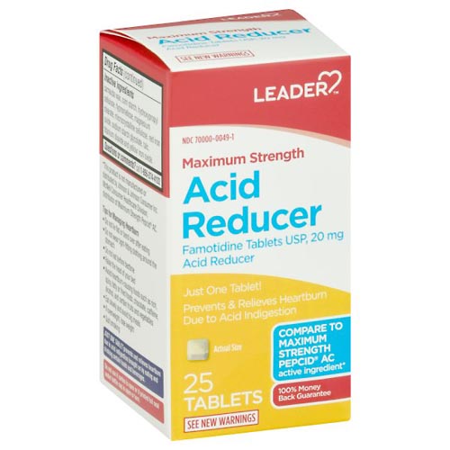Image for Leader Acid Reducer, Maximum Strength, Tablets,25ea from ADZEMA PHARMACY