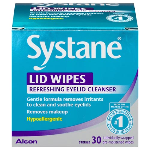 Image for Systane Lid Wipes, Pre-Moistened, Sterile,30ea from ADZEMA PHARMACY