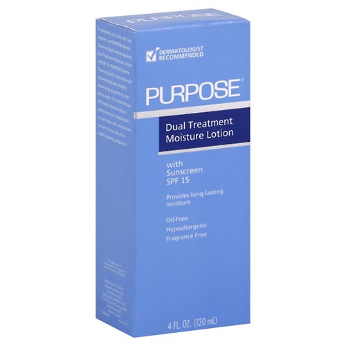 Image for Purpose Moisture Lotion, Dual Treatment, with Sunscreen,4oz from ADZEMA PHARMACY