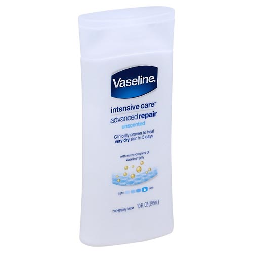 Image for Vaseline Lotion, Non-Greasy, Advanced Repair, Fragrance Free,10oz from ADZEMA PHARMACY