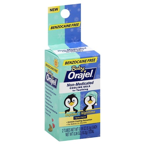 Image for Orajel Cooling Gels, for Teething, Non-Medicated, Daytime & Nighttime, Twin Pack,2ea from ADZEMA PHARMACY