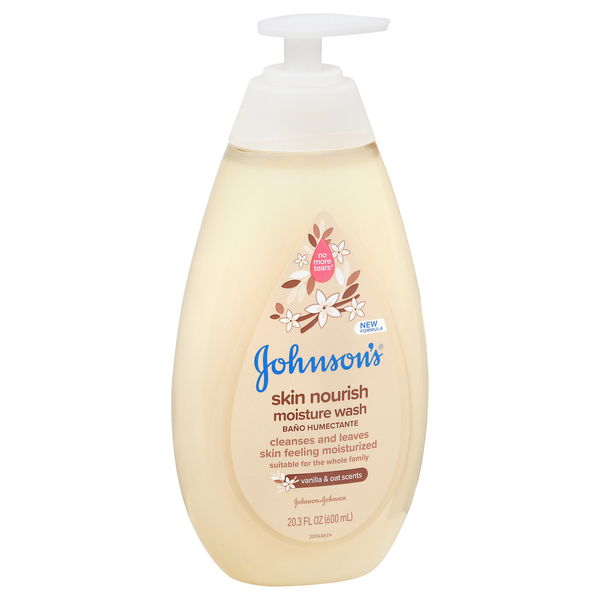 Image for Johnson's Moisture Wash, Vanilla & Oat, Skin Nourish,20.3fl oz from ADZEMA PHARMACY