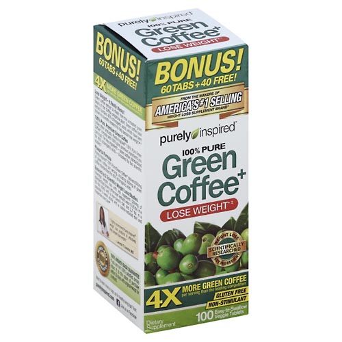 Image for Purely Inspired Green Coffee+, Easy-to-Swallow Veggie Tablets,100ea from ADZEMA PHARMACY