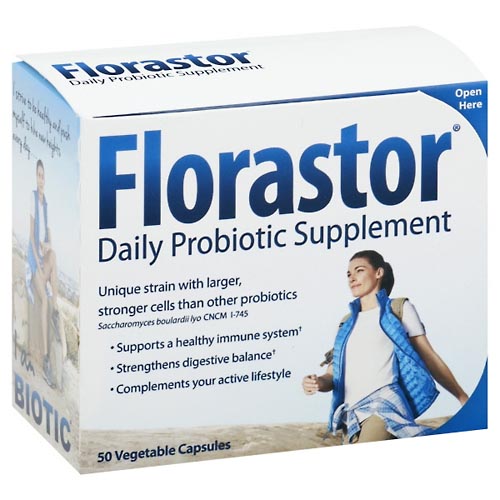 Image for Florastor Daily Probiotic Supplement, Capsule, Blister Pack,50ea from ADZEMA PHARMACY