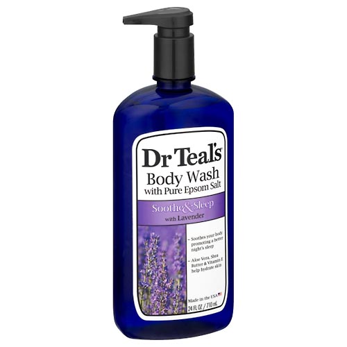 Image for Dr Teals Body Wash, Pure Epsom Salt, Soothe & Moisturize,24oz from ADZEMA PHARMACY