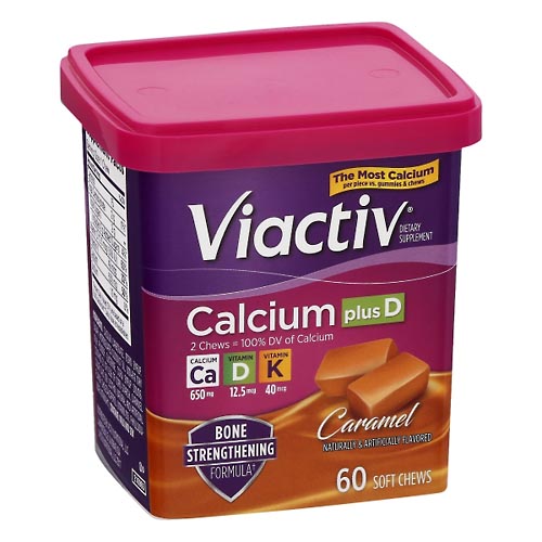 Image for Viactiv Calcium Plus D, Soft Chews, Caramel,100ea from ADZEMA PHARMACY