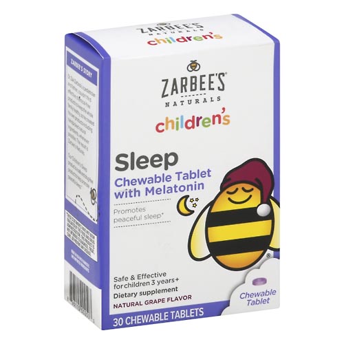 Image for Zarbee's Sleep, Children's, Chewable Tablet, Natural Grape Flavor,30ea from ADZEMA PHARMACY